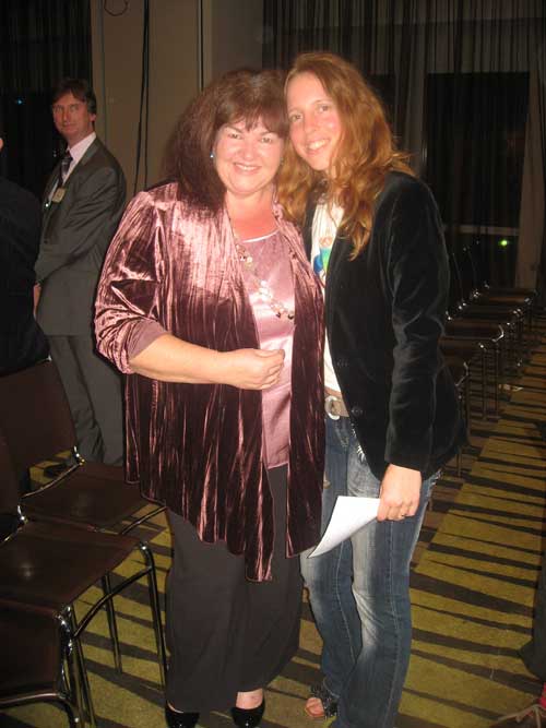 Penney Poyzer and Irene Schleining at the awards ceremony