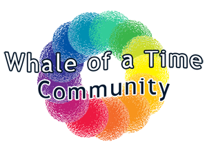 blue planet, whale of a time logo