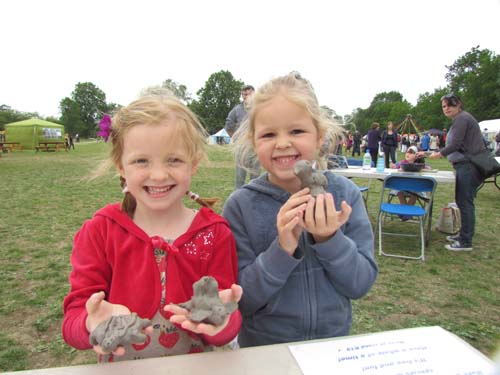 boy with his clay model
